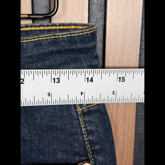 Levis 519 Jeans 3 Womens Blue Low Rise Flare y2k Denim Stretch Dark Wash - Picture 3 of 9